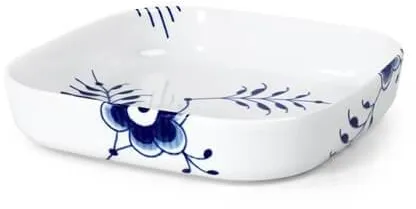 Royal Copenhagen Blå Mega Riflet ovnfast fad firkantet 25 x 25 cm